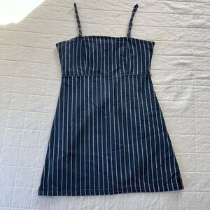 Jean stripped mini dress